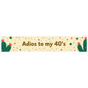 LUUFILx Adios to My 40's Backdrop Cactus Banner Party Supplies Retirement Celebration Birthday Decorations Background Photography Props Decors