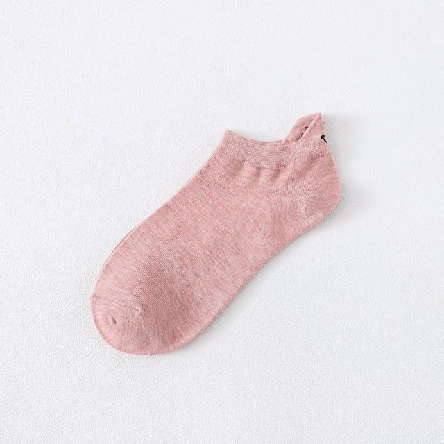 Calcetines náuticos de algodón de verano con tacón y bonitos ojos de dibujos animados bordados para mujer