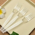 thumbnail image 7 of Disposable Clear Plastic Cutlery Disposable Utensils Heavyweight 100 Count Transparent Fork Set Tableware Home Decor, 7 of 7