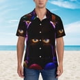 thumbnail image 2 of Lsque Five Nights At Freddy'S Pattern Hawaiian Shirt for Men Unisex Summer Beach Casual Short Sleeve Cotton Linen Button Down Shirts-3X-Large, 2 of 6