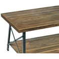 thumbnail image 4 of Wallace & Bay Douglas Rustic Brown and Metal Gray 45" Coffee Table with Solid Wood Top, Metal Base, And Open Storage Shelf, 4 of 6