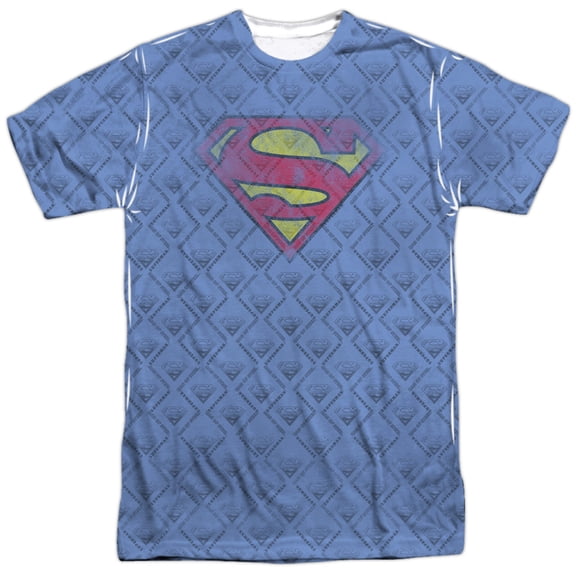 Superman Repeat Over Distressed Mens Sublimation Polyester Shirt