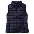 thumbnail image 2 of Idoravan Winter Warm Vests for Women Women Warm Long Sleeve Zipper Down Jackets Sleeveless Parkas Coats Wth Pocket Navy XL, 2 of 4
