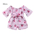 thumbnail image 2 of Minnieouse Pelele con estampado de flores para niñas pequeñas, mono, traje de verano, ropa de 6 a 12 meses conjuntos de ropa Rosa roja 110cm Minnieouse AP002300-04, 2 of 6