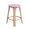 thumbnail image 3 of Butler Specialty Company Tobias Rattan Round 24" Counter Stool - White and Pink, 3 of 6