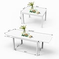thumbnail image 3 of 35"-71" Adjustable Patio Table, Aluminum, White, , 4-6 Person, , Corrosion , Appealing Look White Adjustable, 4 - 6 Construction, 3 of 3