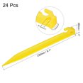 thumbnail image 2 of Uxcell Plastic Camping Tent Stakes Pegs with Hook Yellow 9.1" 24 Pack, 2 of 4