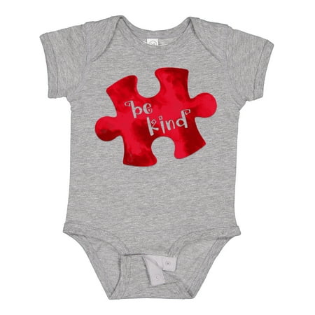 

Inktastic Autism Awareness Be Kind Red Puzzle Piece Gift Baby Boy or Baby Girl Bodysuit