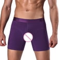 thumbnail image 3 of KaLI_store Mens Boxer Briefs Boxers for Men - Men's Boxers Multi Pack - Men's Underwear Boxer Briefs - Ultra Soft Boxer Shorts Purple,L, 3 of 5