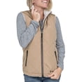 thumbnail image 2 of Free Country Women's Repreve Reversible Faux Fur Lined Zip Up Vest (Camel, M), 2 of 5