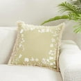 thumbnail image 4 of Graceful Embroidered Floral Poly Filled Pillow, 4 of 4
