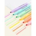 thumbnail image 1 of 6pcs Double Head Highlighter, Modern Pastel Highlighter Pen For Students, 1 of 5