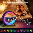 thumbnail image 3 of Lampe de Table LED Intelligente, Réveil Lever de Soleil Intelligent avec Haut-Parleur Bluetooth et 10 Modes, Lampe de Bureau LED avec Chargeur Sans Fil pour Gros Dormeurs, 3 of 7