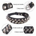 thumbnail image 2 of Collier pour Chien en Cuir Pu Craqué Doux Champignons Drôles Rivets Cloutés Chiot Réglable pour Extérieur Petits Moyens Grands Chiens Chats, 2 of 5
