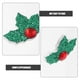 thumbnail image 2 of 5 láminas de pegatinas navideñas verdes y rojas de hojas de acebo para manualidades., 2 of 7
