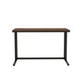 thumbnail image 2 of Lazzo Wood Writing Desk with USB Ports, Walnut and Black, 2 of 6