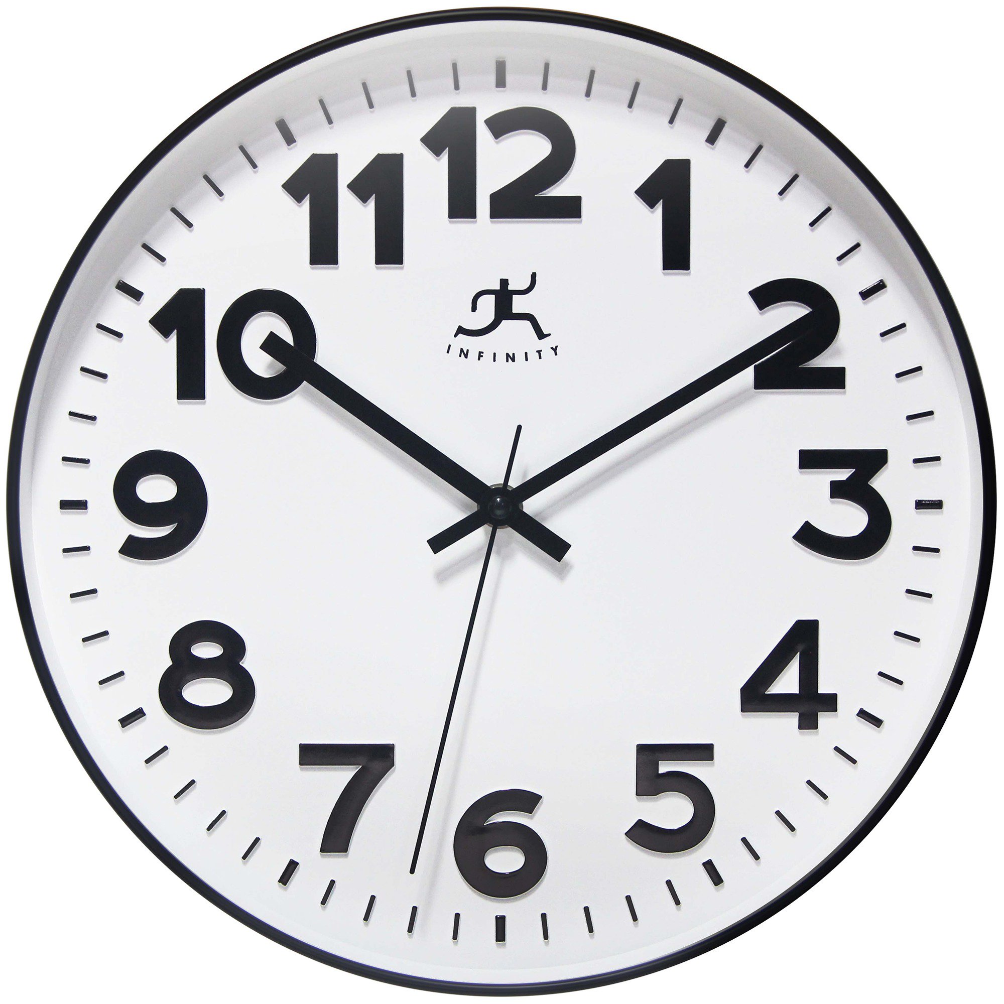 Infinity Instruments Orbit Wall Clock, Black, 12