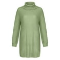 thumbnail image 3 of JINMGG 2026 Fall Winter Plus Size Sweaters for Women ,Fashion Women Solid Long Sleeve Sweater Dress Turtleneck Sweater Pullover Dress, 3 of 7