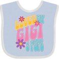 thumbnail image 3 of Inktastic Gigi and Pops Love Me Granddaughter Girls Baby Bib, 3 of 4