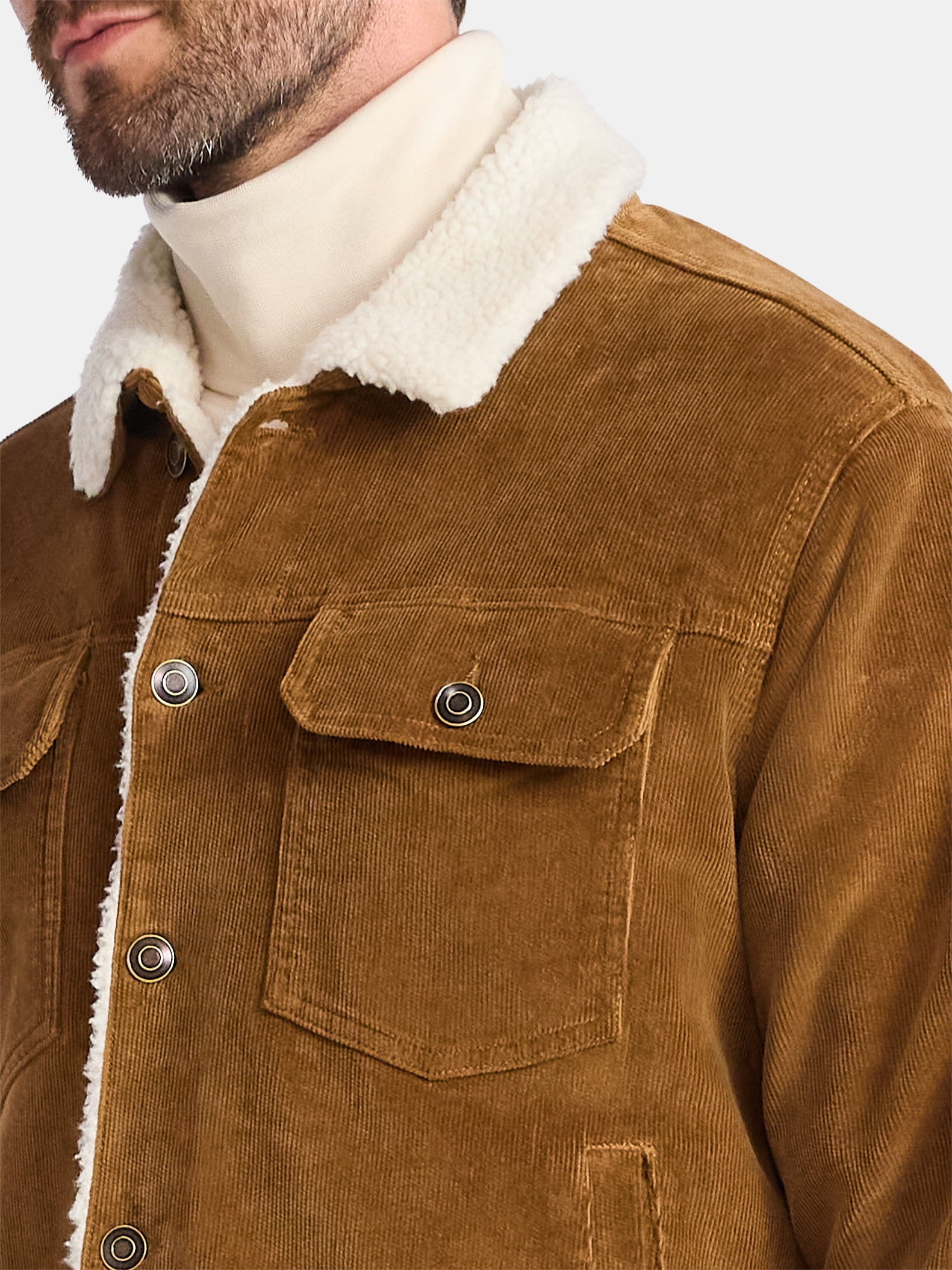 George Men's and Big Men's High Pile Denim Trucker Jacket, Size S-3XL