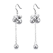 West Coast Jewelry Women's Bauble Hanging Stainless Steel Dangle Earrings