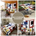 thumbnail image 6 of Red Blue Black, Tapestry for Bedroom Wall Hanging Tapestry, Geometric Yellow Abstract Middle Century Ceiling Backdrop Tapestries Poster Blanket Wall Decor for Teens Room Living Room Dorm 59" x 90", 6 of 8