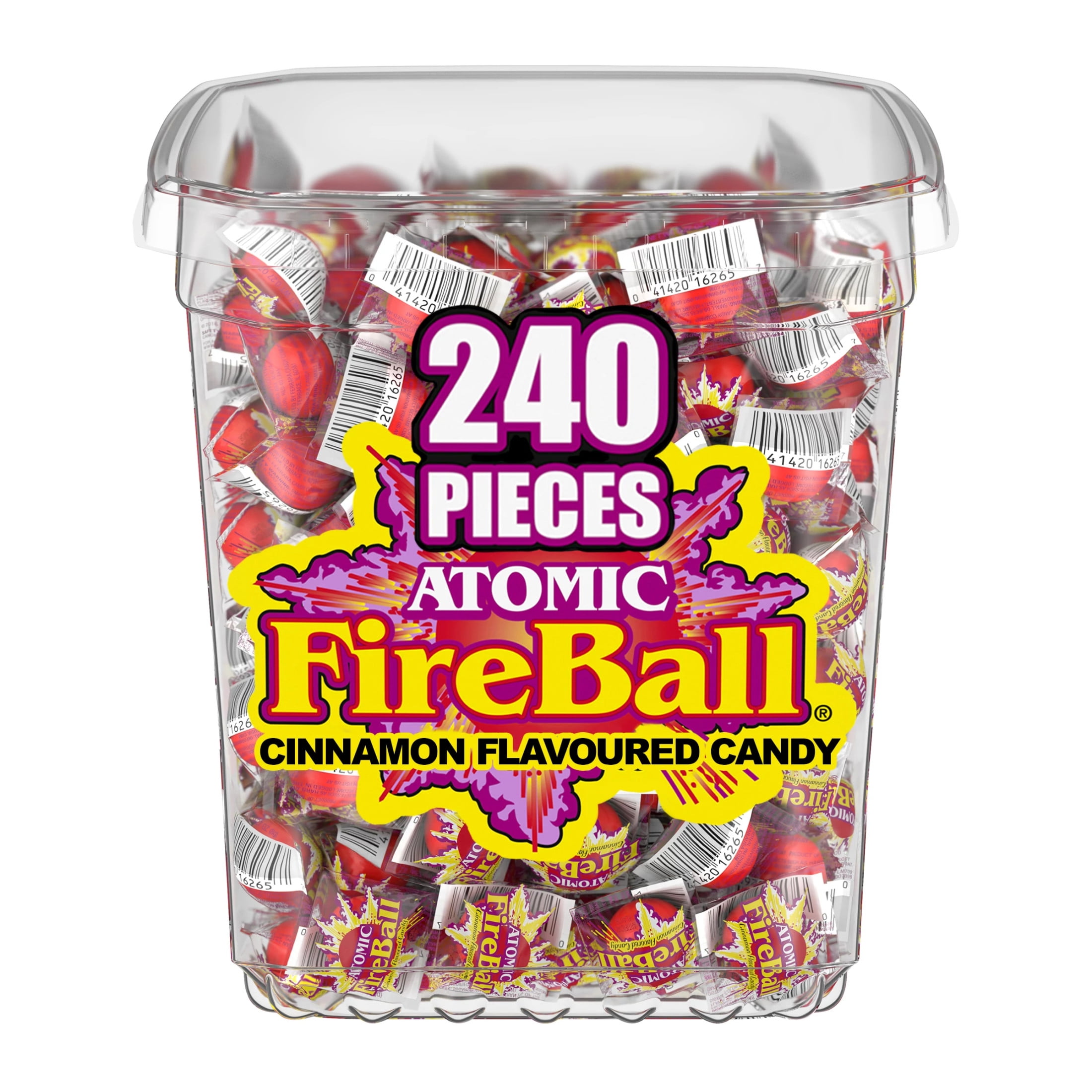 Wonka&nbsp;Atomic Fireball Jawbreakers&nbsp;,&nbsp;Cinnamon Flavor Individually&nbsp;Wrapped Candy, (240 Count)