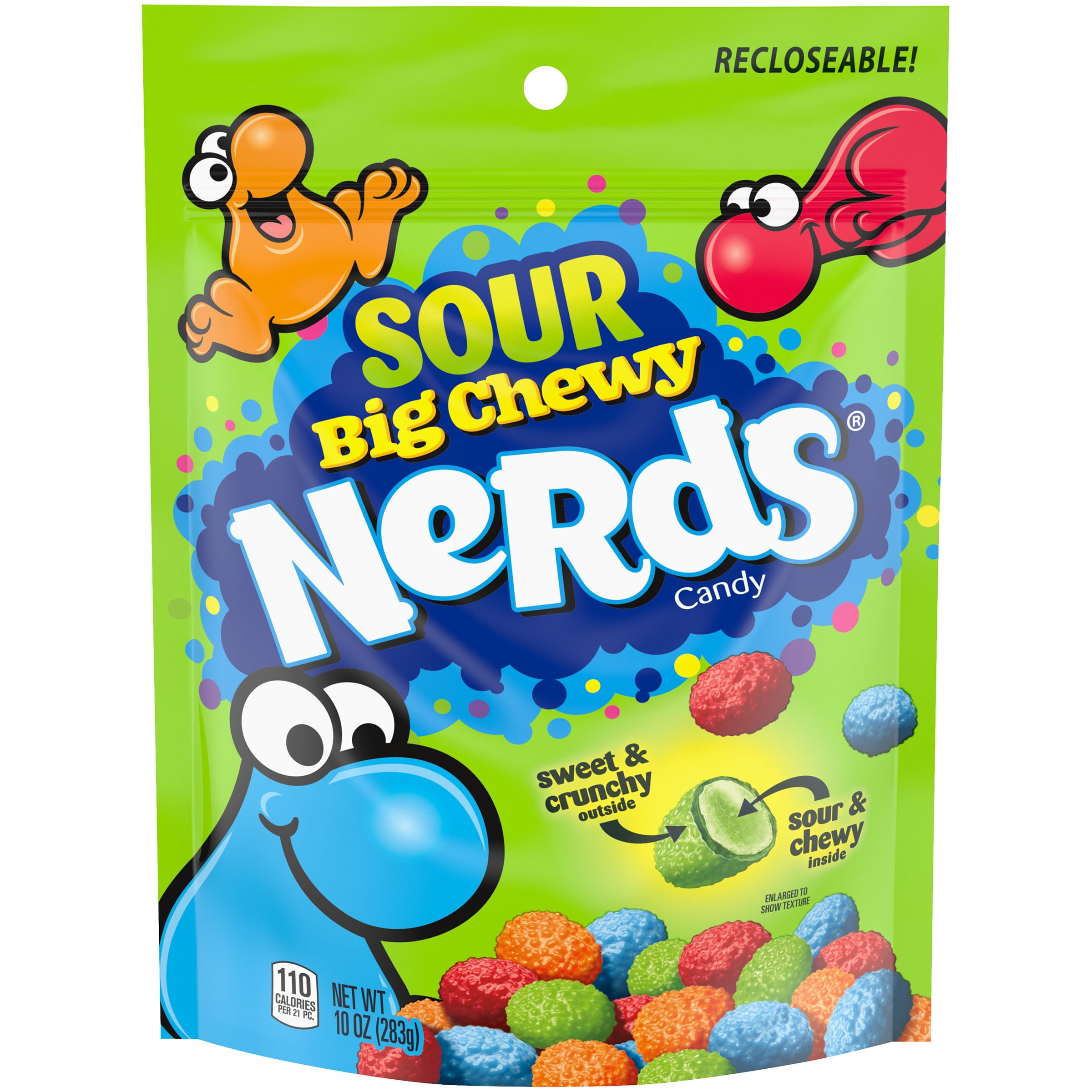 Nerds Sour Big Chewy Crunchy Candy Bag, 10 Oz