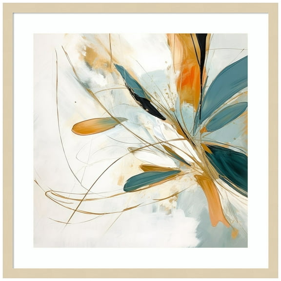 Amanti Art Blossom Abstract Dance I Wood Framed Wall Art Print