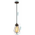 thumbnail image 5 of Lámpara colgante industrial vintage E27, luces retro para cafetería, hogar, loft, cocina, sala de estar y dormitorio de hotel (óxido), 5 of 5