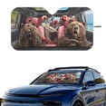 thumbnail image 2 of Xixirimido Windshield Sunshade for Car Foldable Front Window Cover Sun Shade Sun Visor Block UV Rays Universal Fit Automotive Accessories, Cute Cartoon Bears, 2 of 8