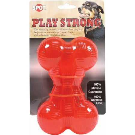 UPC: 0077234540053 | SPOT Play Strong Durable TPR Rubber Bone Dog Toy  6.5