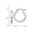 thumbnail image 4 of 14K White Gold Earring Hoop Women'S 20 mm Square Tube Earrings, 4 of 4