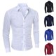 thumbnail image 5 of Mens Long Sleeve Button Down Dress Shirt Business Formal Party Slim Shirts Tops, 5 of 8