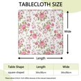 thumbnail image 2 of Pioneer Flower Floral Print Pattern Square Fitted Tablecloth with Elastic Edge,Square Table Cover,Washable Elastic Table Cover for Home Kitchen Party Decor 34"x34", 2 of 6