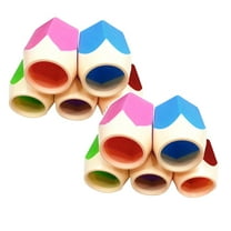 Jierger 10pcs Pencil Shaped Pen Holders,Pencil Storage Organizer,Cute Desktop Pen Cup,Makeup Brush Container,Pencil Pot,Cartoon Stationery Rack Creative Stationery Storage for Office Home Decoration