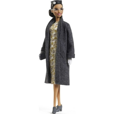 Barbie Inspiring Women Rosa Parks Collectible Doll with Dress, Wool Coat & Accessories