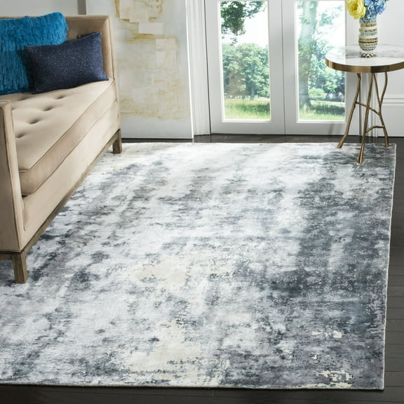 SAFAVIEH Mirage Rachelle Abstract Area Rug, Ivory/Grey, 9' x 12'