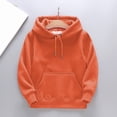 thumbnail image 3 of Coerni Kids Toddler Boys Girls Solid Long Sleeve Patchwork Hooded Thickened Warm Sweatshirt Pullover Toddler Hooded Tops, 3 of 3