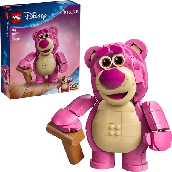LEGO Disney Pixar Toy Story Lotso Set #43306 – 570 Pieces, Posable Bear Figure with Moving Face, Arms & Hidden Easter Eggs | Ages 9 | Toy Story Gift for Kids