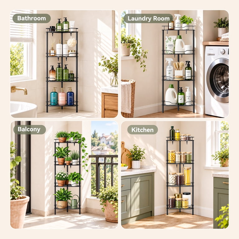 4-Tier Stainless Steel Freestanding Corner Shower Caddy photo 6