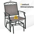 thumbnail image 2 of Kepooman Set of 2 Outdoor Metal Glider Armchairs with Weather-resistant Fabric, 2 of 11