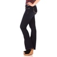 thumbnail image 4 of WallFlower Women's Luscious Curvy Bootcut Mid-Rise Insta Stretch Juniors Jeans (Standard and Plus), 4 of 5