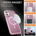 thumbnail image 2 of Dteck Magnetic Case for iPhone 12 & iPhone 12 Pro 6.1 Inch Compatible with MagSafe & Magnetic Car Phone Mount, Slim TPU Frosted Matte Protective Shockproof Phone Case Cover,Pink, 2 of 9