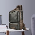 thumbnail image 4 of Guardoinrt Men's Sling Bag One Strap Backpack Charging USB Port Brown Handbag Crossbody Black, 4 of 6