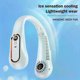 thumbnail image 1 of 1pc, Bladeless Hanging Neck Fan, Portable USB Rechargeable Cooler Fan With 5 Wind Speeds And Digital Display, Super Technology & Bladeless Design For, 1 of 4
