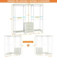 thumbnail image 7 of Homieasy 39.5'' - 65.5" W Closet System with Drawers and Hanging Rods, White Oak, 7 of 7