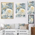 thumbnail image 4 of Designart "Azure And Snow Chrysanthemum Array" Chrysanthemums Floater Framed Wall Art Prints, 4 of 5