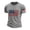 Gray, variant on Mens Summer July 4th Tshirts Short Sleeve USA Flag Patriotic Graphic Tees Crewneck Casual Top Shirts White, M