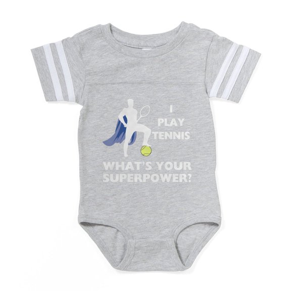 CafePress - Tennis Superhero - Cute Infant Baby Football Bodysuit
